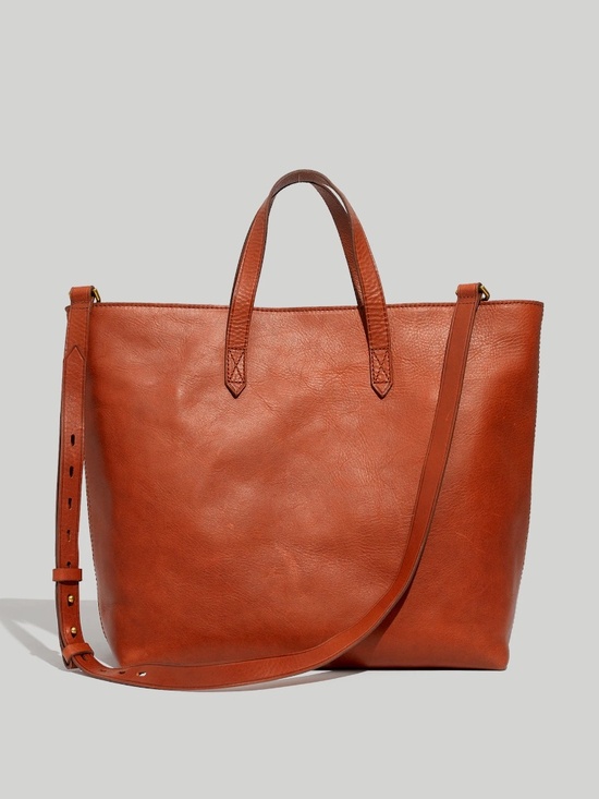 Madewell Handbags - Madewell Zip Top Transport Carryall English Saddle Color